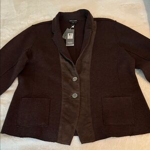 Eileen Fisher Dark Brown Women's Blazer